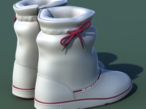 winter shoes 01 white purple Modelo 3D