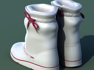 winter shoes 01 white purple Modelo 3D