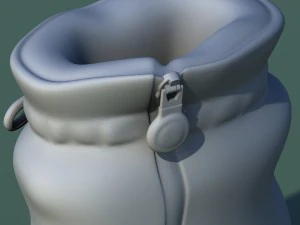 winter shoes 01 white purple 3D Model