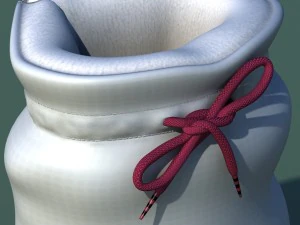 winter shoes 01 white purple 3D Model