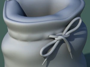 winter shoes 01 white purple 3D Model