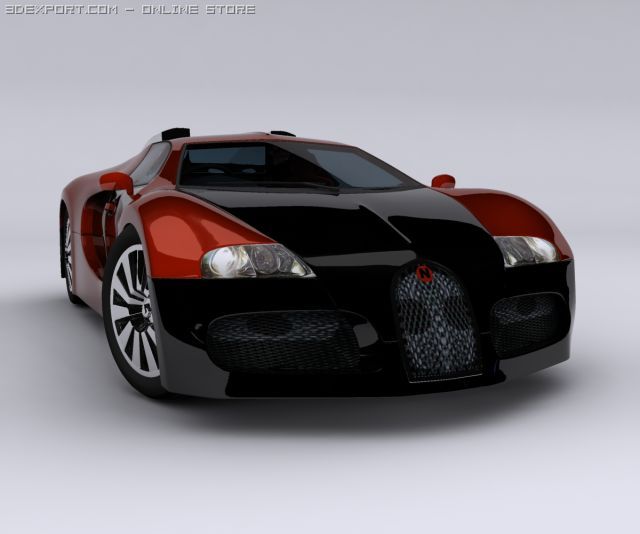 bugatti 3D-Modell .c4d .max .obj .3ds .fbx .stl .blend 
