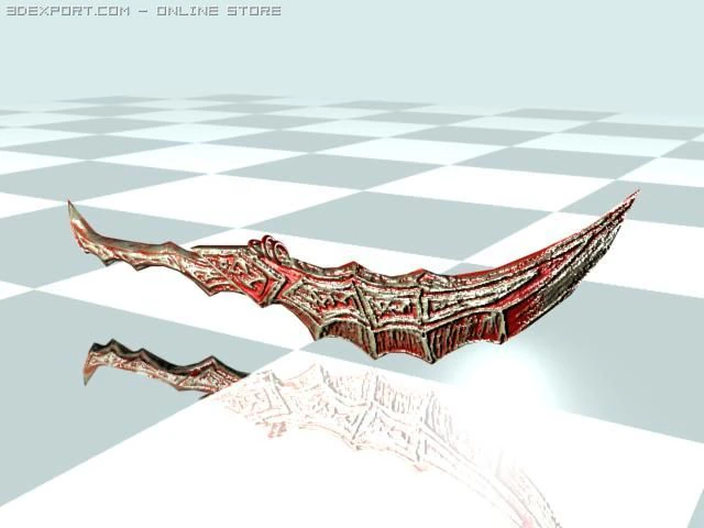 sword of beast 3D Model .c4d .max .obj .3ds .fbx .stl .blend 