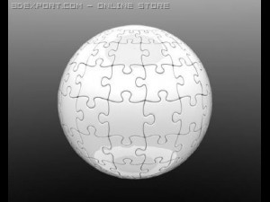 globe puzzle 3Dモデル