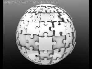 globe puzzle 3Dモデル