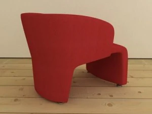contemporary style armchair 3D Model
