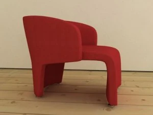 contemporary style armchair 3D Model