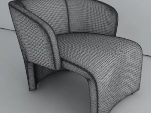 contemporary style armchair 3D Model