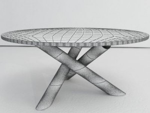 contemporary designer table 3D 모델
