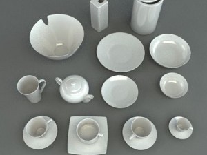 porcelain tableware set Modelo 3D