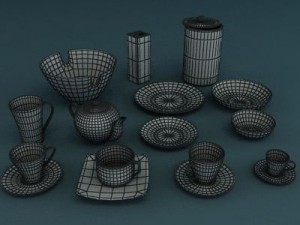 porcelain tableware set Modelo 3D