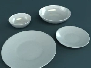 porcelain tableware set 3D Model