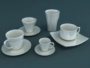 porcelain tableware set 3D Model