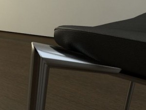 modern leather chair 3D मॉडल