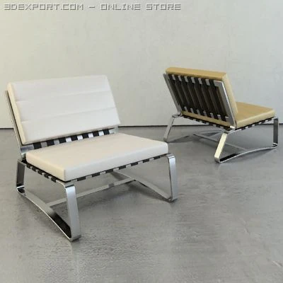 a contemporary style armchair 3D Model .c4d .max .obj .3ds .fbx .stl .blend 