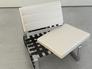 a contemporary style armchair 3D मॉडल