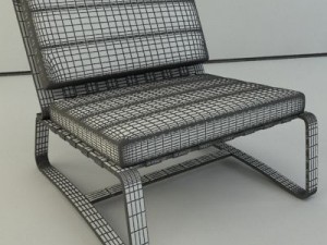 a contemporary style armchair 3D मॉडल