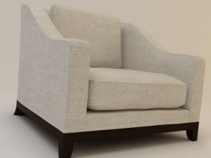 designer fabric armchair Modelo 3D