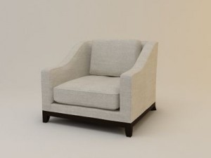 designer fabric armchair 3D Model