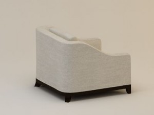 designer fabric armchair 3D Model