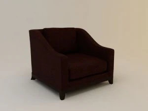designer fabric armchair 3D Model