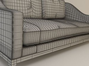 designer fabric sofa 3D मॉडल