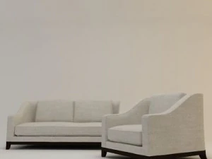 designer fabric seating set 3D Model