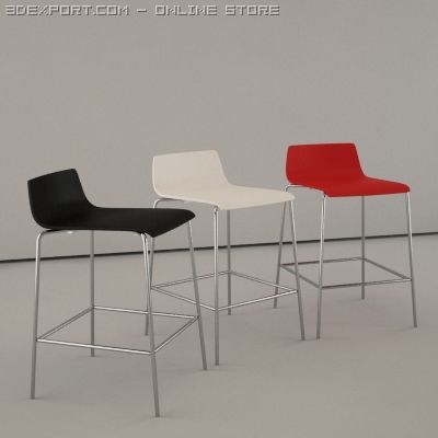 corian bar chair Model 3D .c4d .max .obj .3ds .fbx .stl .blend