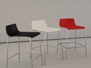 corian bar chair 3D Model