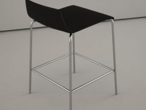 corian bar chair Model 3D