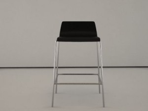 corian bar chair Model 3D