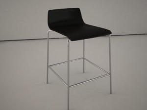 corian bar chair Model 3D