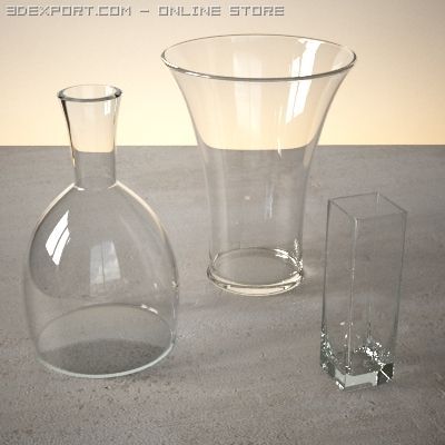 vase set 4 Modelo 3D .c4d .max .obj .3ds .fbx .stl .blend 