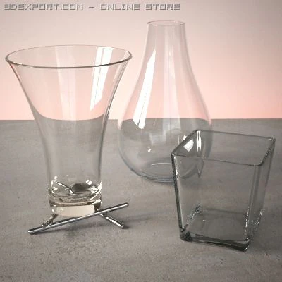 ensemble de vases 2 Modèle 3D .c4d .max .obj .3ds .fbx .stl .blend 