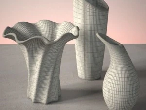 set di vasi 3 Modello 3D