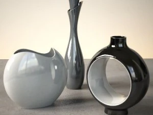 juego de jarrones modernos Modelo 3D