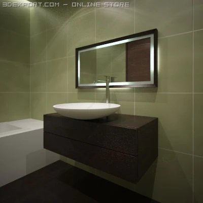 bathroom set 1 3D Model .c4d .max .obj .3ds .fbx .stl .blend 