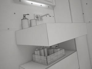 compact bathroom Modèle 3D