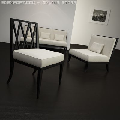 seating set 1 Model 3D .c4d .max .obj .3ds .fbx .stl .blend