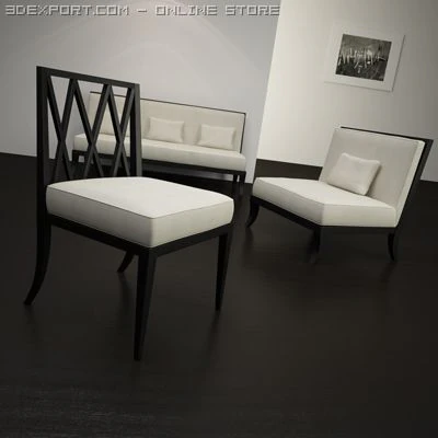 seating set 1 3D Model .c4d .max .obj .3ds .fbx .stl .blend 