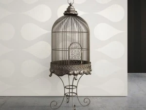 ornate antique birdcage 3D Model