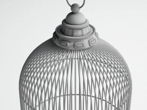 ornate antique birdcage 3D Model