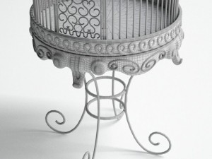 ornate antique birdcage 3D 模型