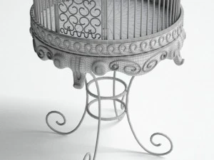 ornate antique birdcage 3D Model