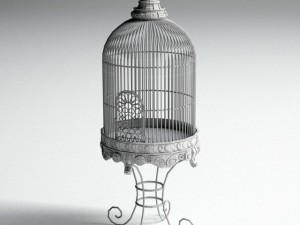 ornate antique birdcage 3D 模型