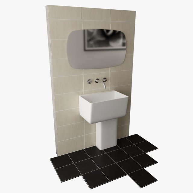 bathroom set 02 Model 3D .c4d .max .obj .3ds .fbx .stl .blend 