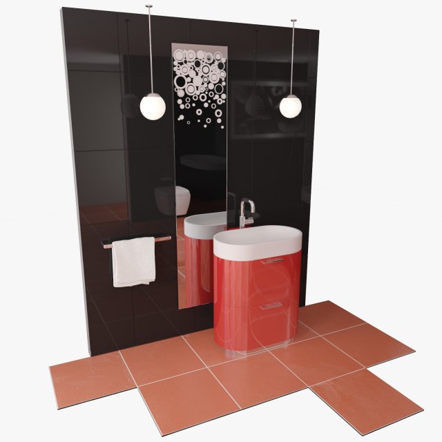bathroom set 04 3D Model .c4d .max .obj .3ds .fbx .stl .blend 