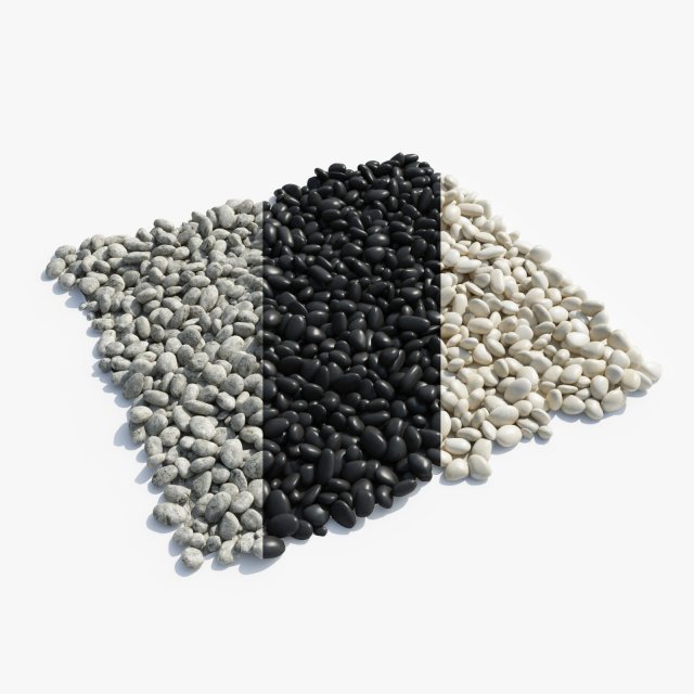 decorative pebbles Model 3D .c4d .max .obj .3ds .fbx .stl .blend 