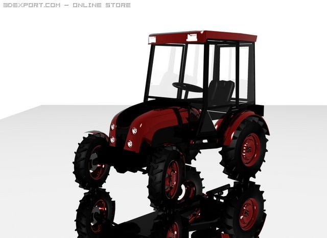 tractor Modello 3D .c4d .max .obj .3ds .fbx .stl .blend 