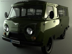 uaz bus Modello 3D